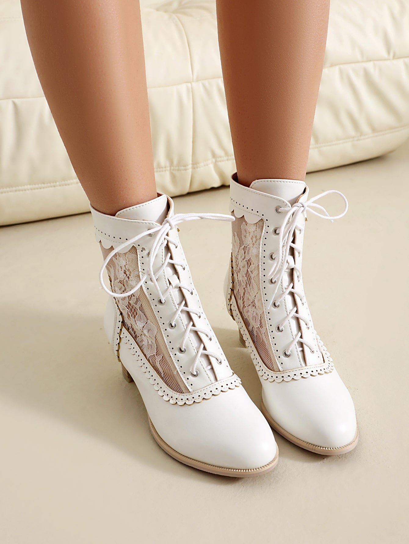 Witch Booties - Women Victorian Ankle Boots Side Zipper