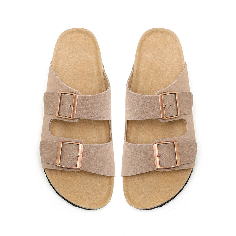 Leather Slides - Men Women Birkenstock Style Sandals