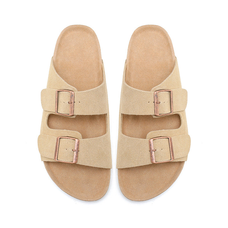 Leather Slides - Men Women Birkenstock Style Sandals