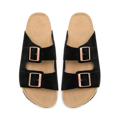 Leather Slides - Men Women Birkenstock Style Sandals