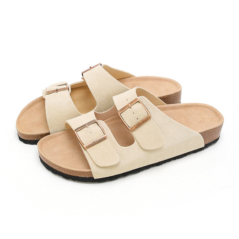 Leather Slides - Men Women Birkenstock Style Sandals