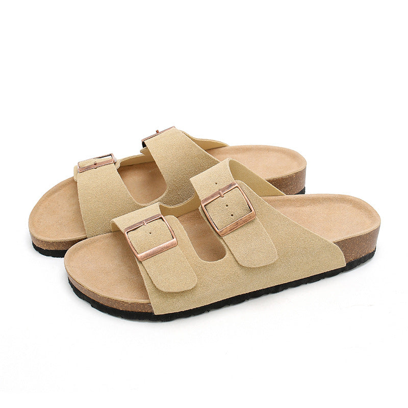Leather Slides - Men Women Birkenstock Style Sandals