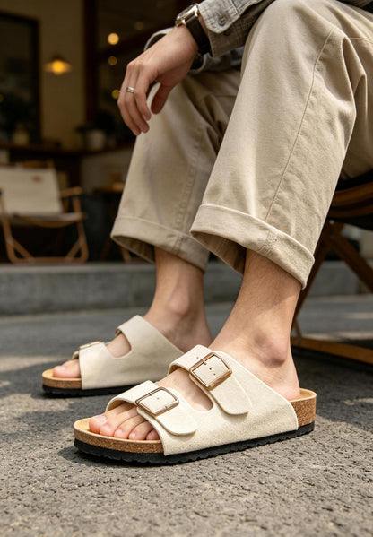 Leather Slides - Men Women Birkenstock Style Sandals