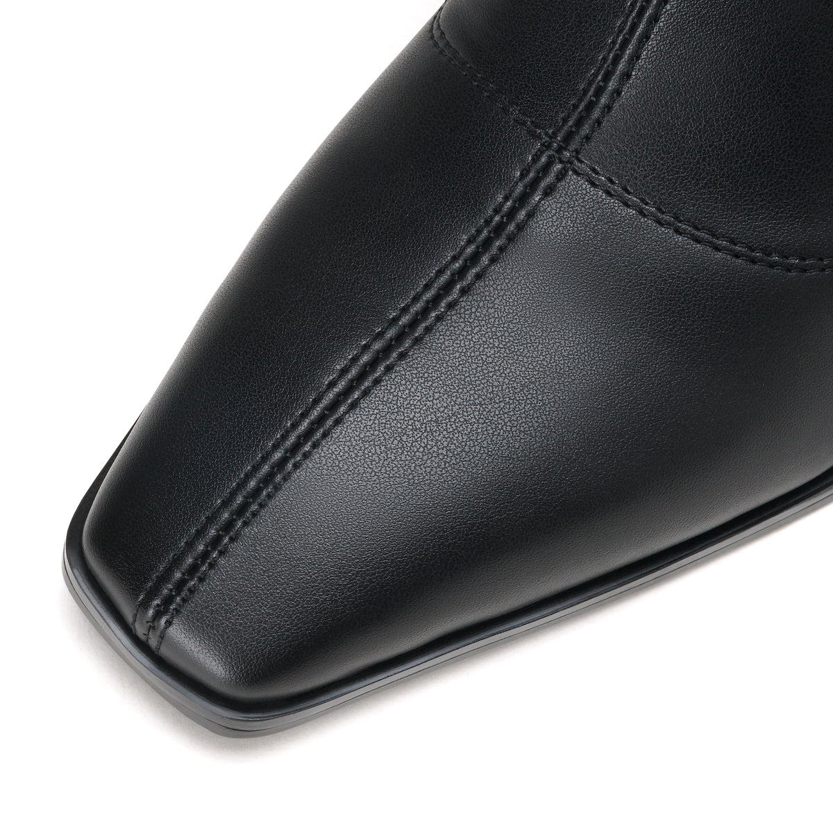Over The Knee Boots - Women Square Toe Sculptural heel Thigh High Boots